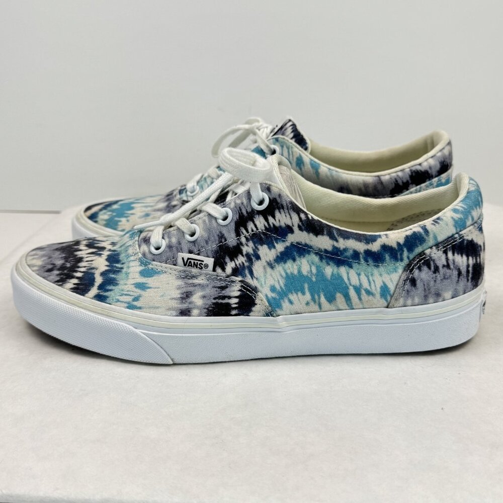 Vans Womens Size 10 Doheny Psychedelic Tie Dye Blue Sneakers Low Top Canvas
